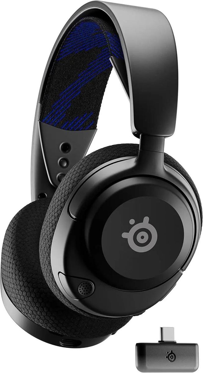 Гарнитура игровая SteelSeries Arctis Nova 4P,  для компьютера и игровых консолей, накладные,  радио, черный [61641]